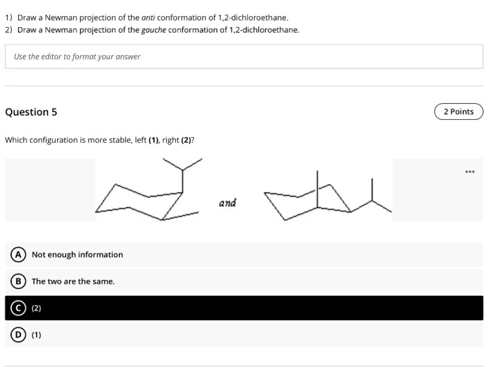 Newman projection 1 2 dichloroethane